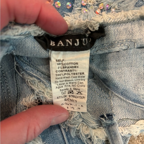 Size small denim butterfly and Jean shorts - Picture 3 of 3